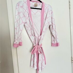 The Beaufort Bonnet Company Pink and White Robe